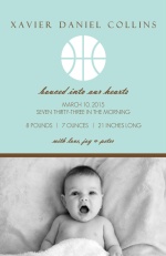 Silhouette Basketball Birth Annoucement 