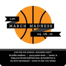 Modern Banner Ball Basketball Invitation