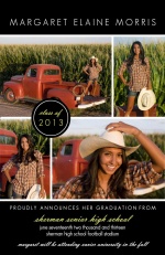 Black Multi Photo  Graduation Announcement