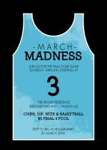 Black and Blue Jersey Basketball Invitation