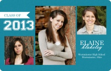 Modern Turquoise Graduation Announcement