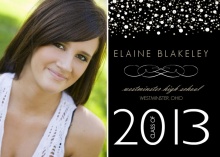 Gold Glitter Graduation Announcement