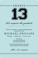 Varsity Blue Graduation Invitation