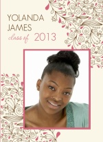 Pink Floral Graduation Invitation