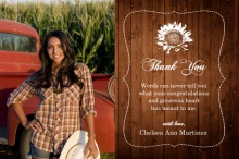 Brown Country Chic  Graduation Thank You Magnet
