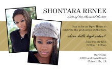 Simple Gold Graduation Invitation