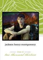 Masculine Green Pattern Graduation Invitation