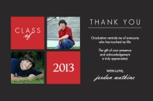 Red and Gray  Thank You Magnet
