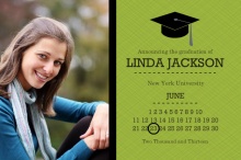 Green Grad Calendar Announcement