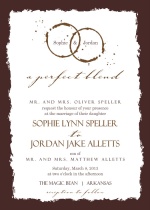 Brown Coffee Perfect Blend  Wedding Invite