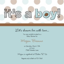 It's A Boy Polka Dot  Boy Baby Shower