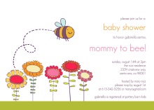 Mommy to Bee  Girl Baby Shower Invite