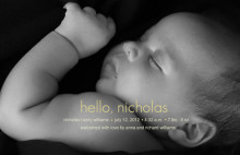 Stunning Photo Birth Announcement
