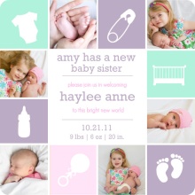 Baby Blocks  Birth Announcement