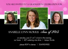 Bright Pink and Graduation Invitation