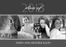 Gray Timeline Graduation Invitation