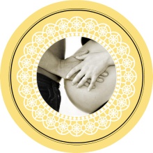 Yellow Lace Pregnancy Announcement