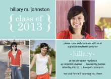 Light Blue Photo Graduation Invitation