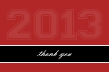 Classic Red  Thank You Card