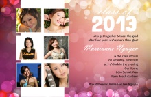 Pink Feminine Graduation Invite