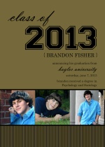 University Type Graduation Announcement