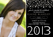 Sophisticated Black Graduation Invitation