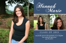 Simple Blue Graduation Announcement