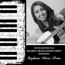 Piano Keys Graduation Invitation