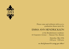 Elegant Gold Graduation Invitation