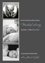 Multi Photo Sibling Baby Announcement