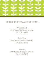 Green Spring Pattern Wedding  Enclosure Card