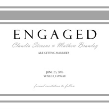 Grey Damask Engagement Announcement