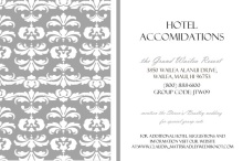 Elegant Gray and White Striped  Wedding Enclosure Card