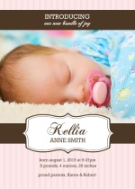Bundle of Joy Name Plate Girl Baby Announcement