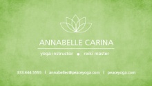 Green Lotus Yoga Business Card 