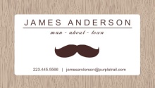 Mustache Man about Town Business Card