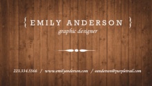 Brown Wood Texture Business Card