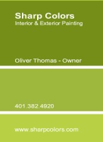 Green Paint Swatch Business Card