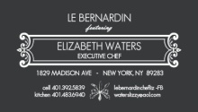 Formal Black and Blue Utensil Chef Business Card