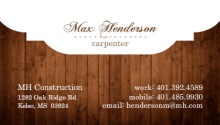 Wood Grain and Frame Business Card