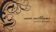 Rustic Black Flourish Business Card