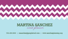 Purple and Blue Chevron Pattern Business Card