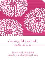 Pink and White Chrysanthemum Business Card