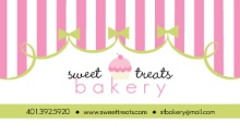 Pink and Green Bakery Business Card