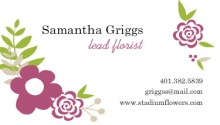 Whimsical Flowers Business Card