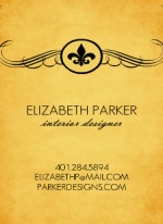 Rustic Fleur De Lis business card