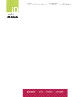 Green and Pink Accent Boxes Business Letterhead
