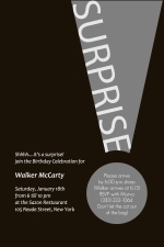 Black and Gray Surprise Exclamation Point Birthday Poster