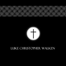 Contemporary Black and White Ornate Christening Invitation