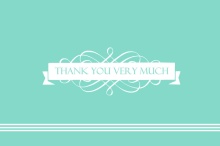 Elegant Blue  Thank You Card